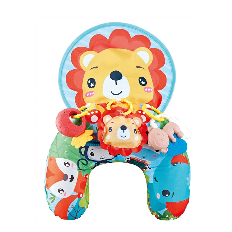 High Contrast Tummy Time Pillow โ Black & White Baby Sensory Support Toy