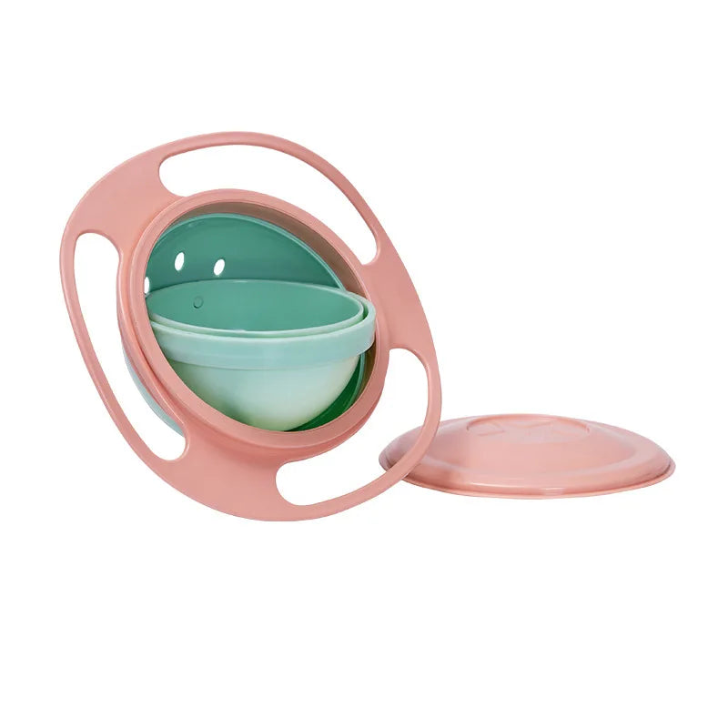 360° Rotating Baby Feeding Bowl – Spill-Resistant Training Bowl for Toddlers