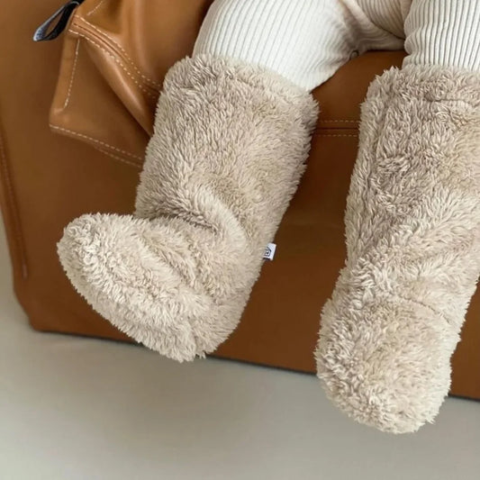 Thick Baby Plush Floor Socks – Warm Anti-Slip Winter Foot Warmers for Kids