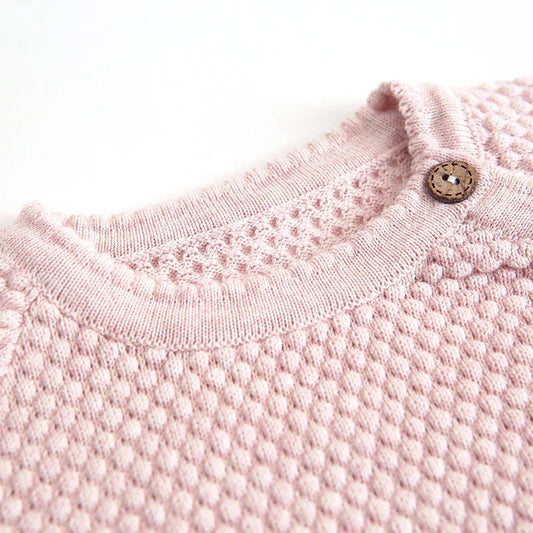 Cotton Baby Knitted Sweater Set – Newborn Top & Pants Clothing Set