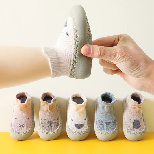Soft Baby Floor Sock Shoes – Non-Slip Cartoon Crawling Shoes for Newborns & Toddlers