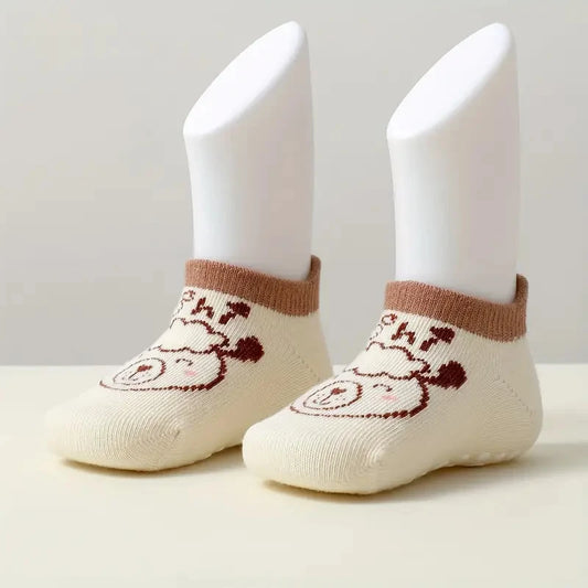 6-Pack Baby Anti-Slip Cartoon Socks – Breathable Floor Socks for Toddlers