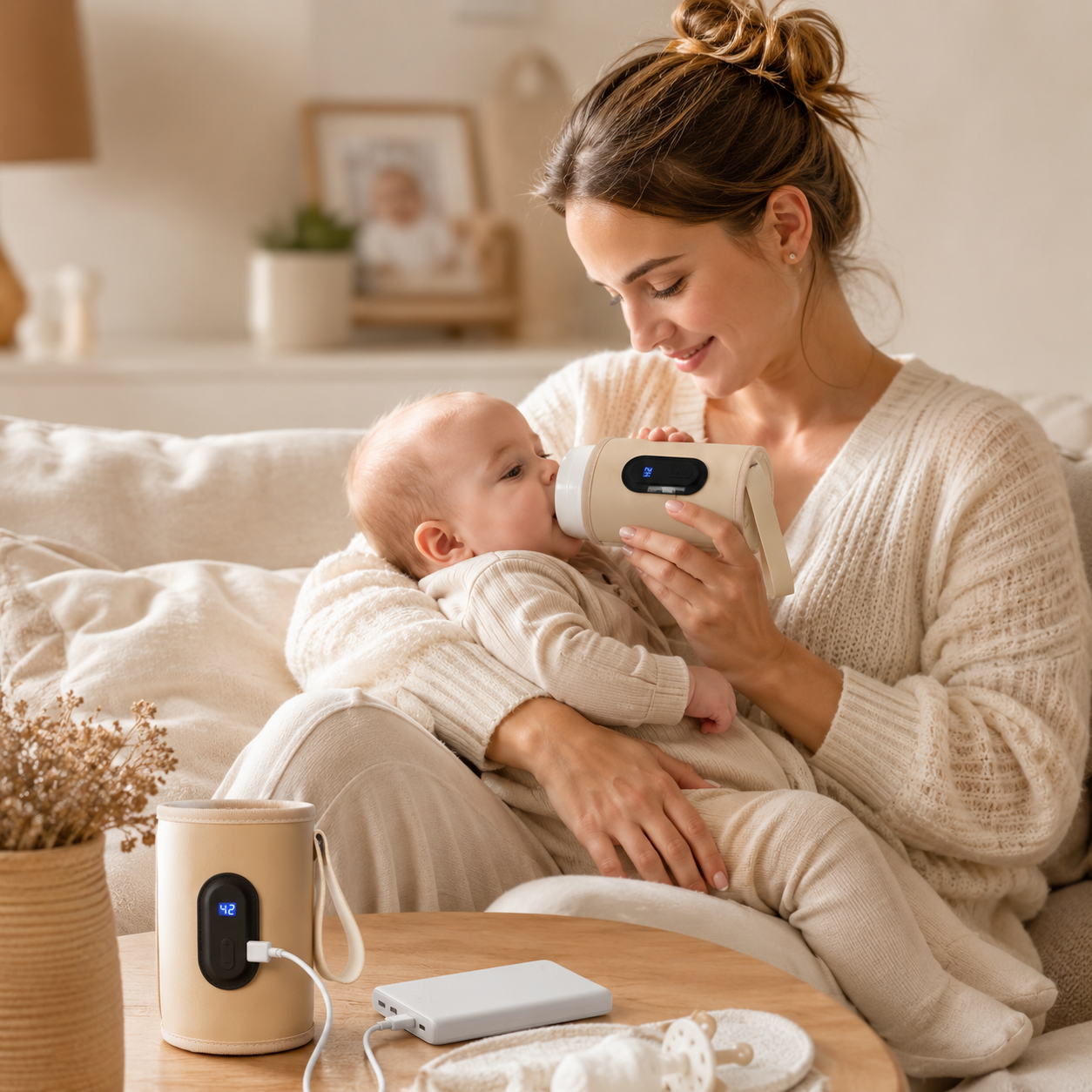 Portable USB Baby Bottle Warmer – Travel Milk Heater for Car & On-The-Go Feeding