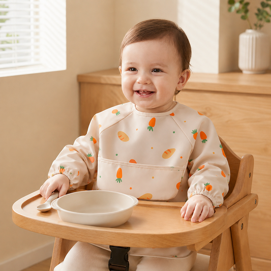 Waterproof Long Sleeve Baby Bib – Mess-Free Feeding Smock
