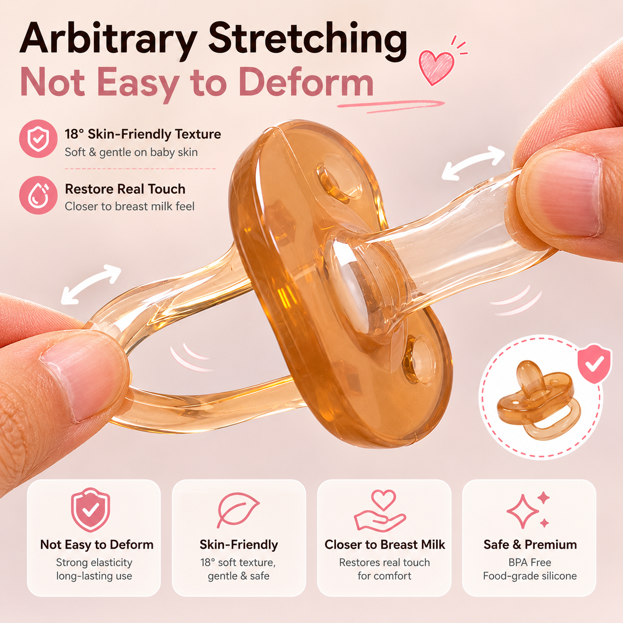 Soft Silicone Baby Pacifier – Breathable Soothing Dummy for Newborns & Toddlers
