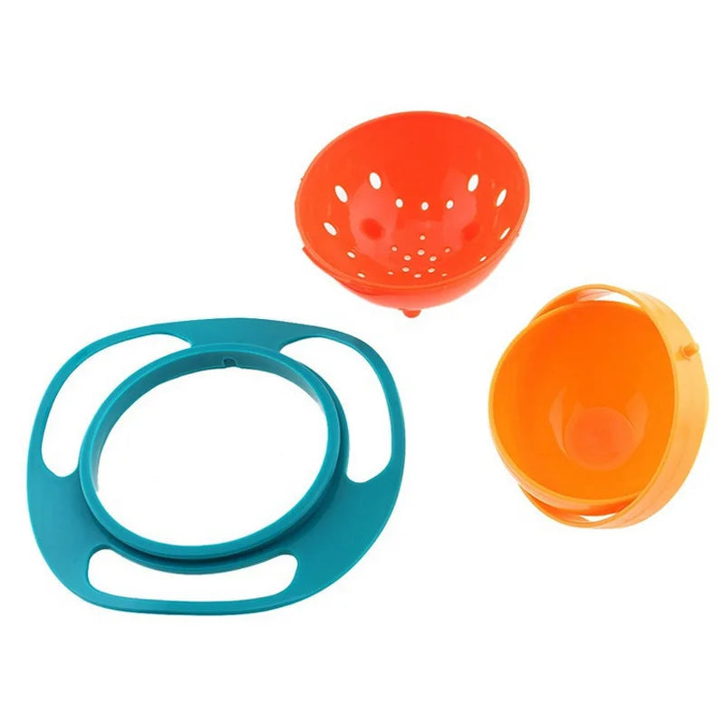 360° Rotating Baby Feeding Bowl – Spill-Resistant Training Bowl for Toddlers