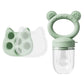 Silicone Baby Fruit Feeder & Freezer Tray Set – Self Feeding Pacifier for Fresh Food & Breastmilk Popsicles