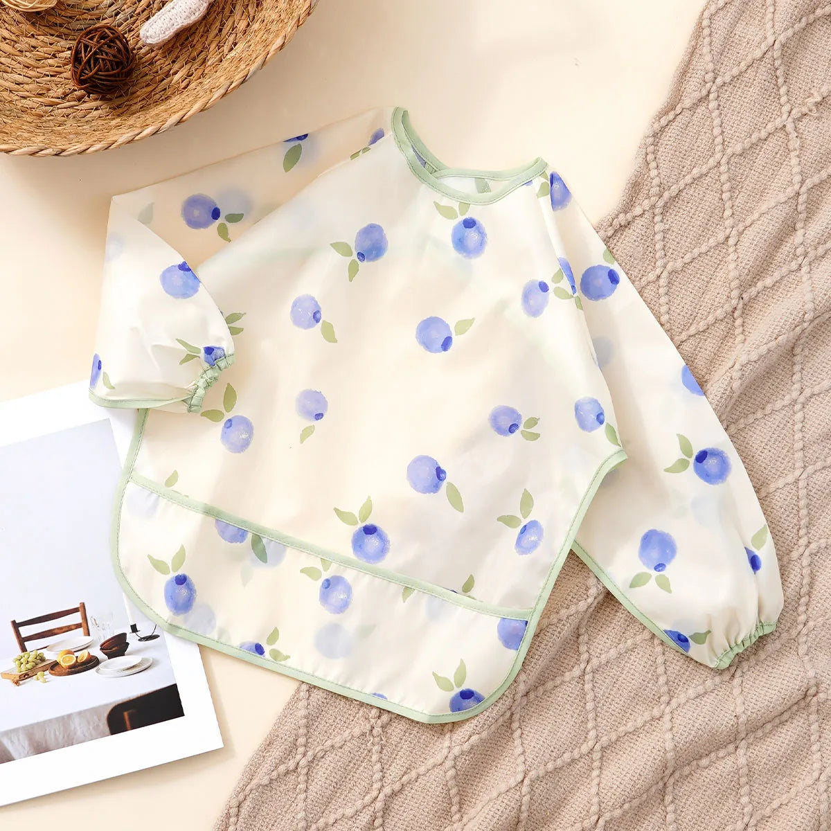 Elinfant Waterproof Long Sleeve Baby Bib – Easy Clean Feeding Smock for Toddlers