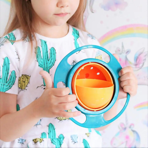 360° Rotating Baby Feeding Bowl – Spill-Resistant Training Bowl for Toddlers