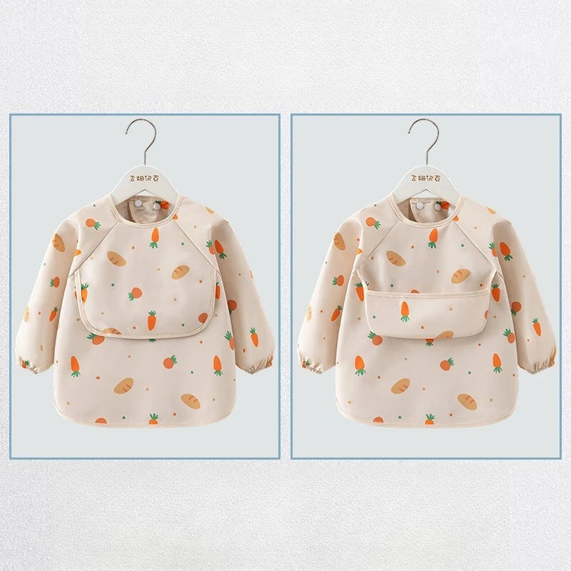 Waterproof Long Sleeve Baby Bib – Mess-Free Feeding Smock