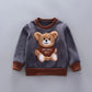 3-Piece Kids Winter Hooded Outfit Set – Warm Cartoon Jacket & Pants Set for Toddlers