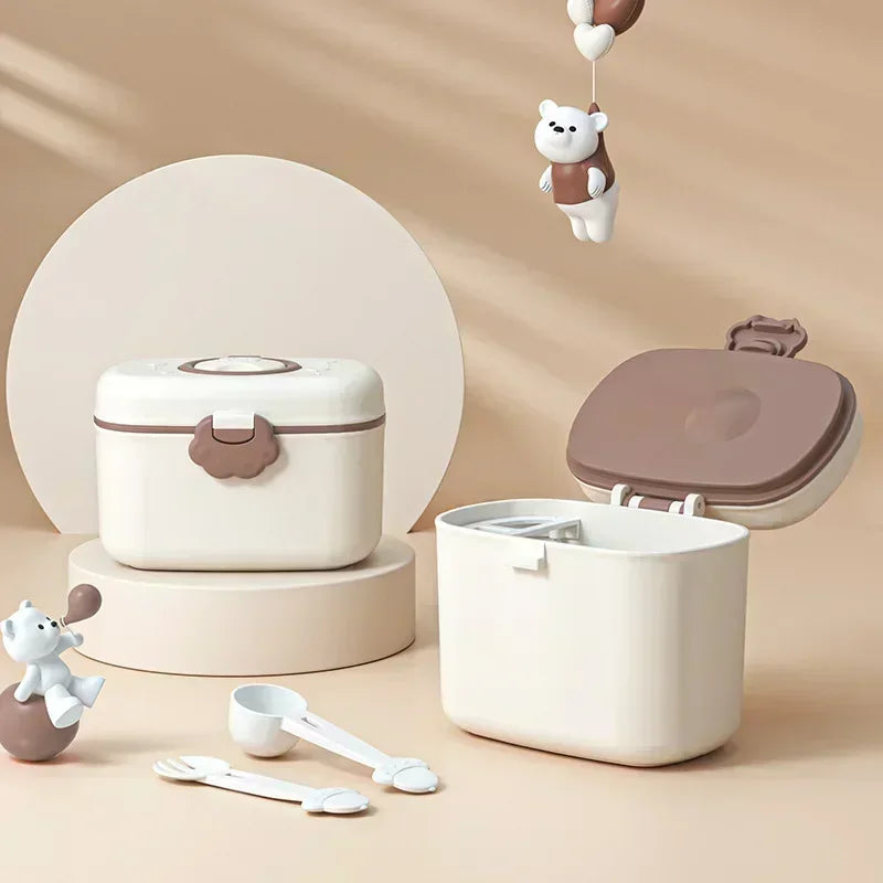 Portable Baby Milk Powder Container – Double Layer Formula & Snack Storage Box