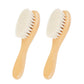 Baby Wool Brush & Wooden Comb Set – Soft Newborn Hair Brush for Gentle Scalp Care