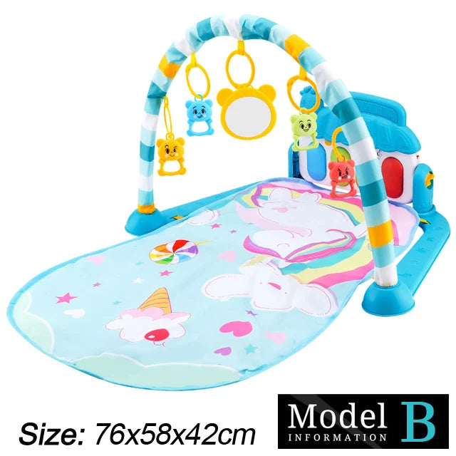 Baby Kick & Play Piano Gym Mat – Musical Activity Play Gym for Newborns & Toddlers