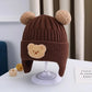 Baby Bear Ear Winter Hat – Thick Warm Knitted Beanie for Babies & Toddlers