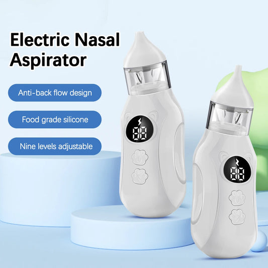 Electric Baby Nasal Aspirator – 9-Speed Gentle Nose Cleaner for Newborns & Infants
