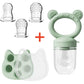 Silicone Baby Fruit Feeder & Freezer Tray Set – Self Feeding Pacifier for Fresh Food & Breastmilk Popsicles