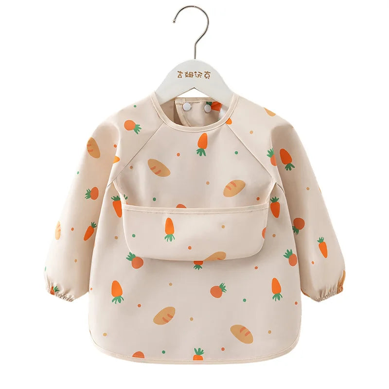 Waterproof Long Sleeve Baby Bib – Mess-Free Feeding Smock