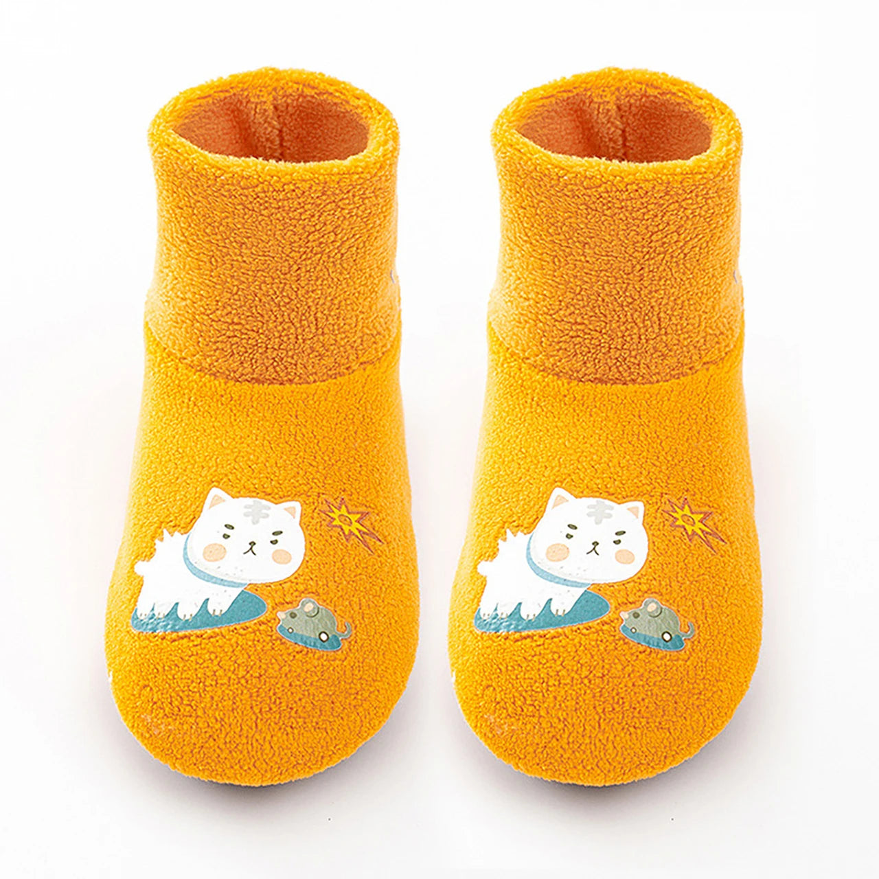 Baby Anti-Slip Plush Walking Shoes – Warm Fleece Indoor Sock Boots for Toddlers