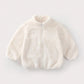 Kids Plush Winter Jacket – Warm Solid Color Zip-Up Coat for Toddlers