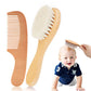 Baby Wool Brush & Wooden Comb Set – Soft Newborn Hair Brush for Gentle Scalp Care