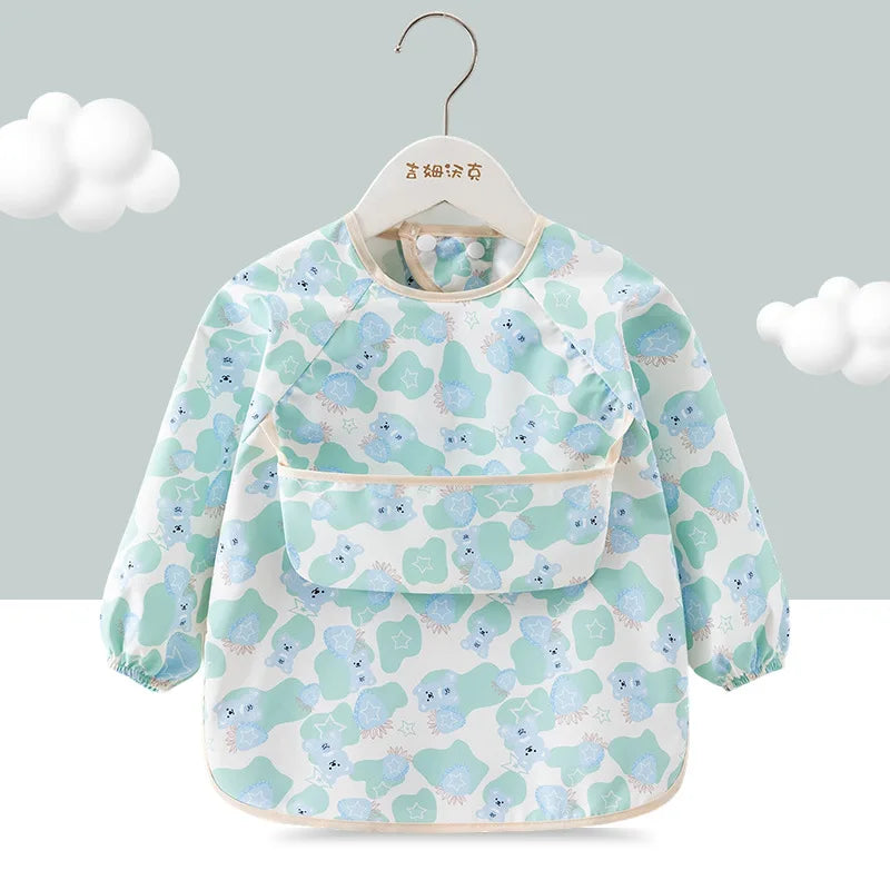 Waterproof Long Sleeve Baby Bib – Mess-Free Feeding Smock