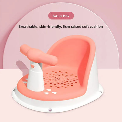 Baby Bath Support Seat – Soft Newborn Bathing Stool with Temperature-Sensitive Design