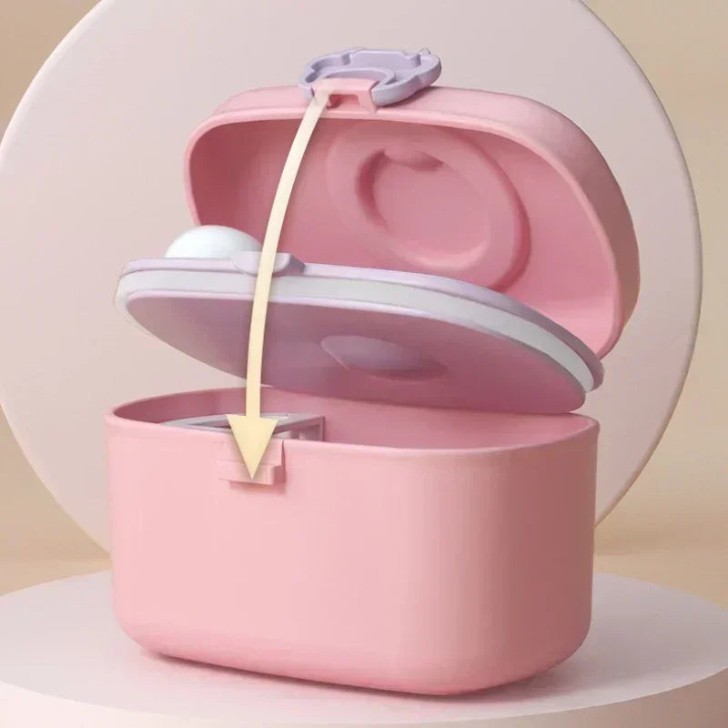 Portable Baby Milk Powder Container – Double Layer Formula & Snack Storage Box
