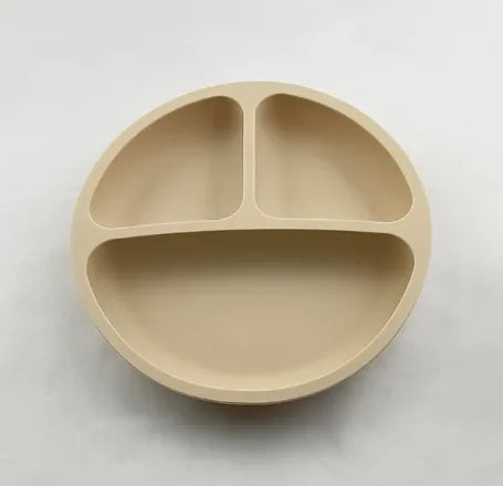 5-Piece Silicone Baby Tableware Set – Suction Plate, Bowl, Spoon & Fork Feeding Set