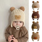 Baby Bear Ear Winter Hat – Thick Warm Knitted Beanie for Babies & Toddlers