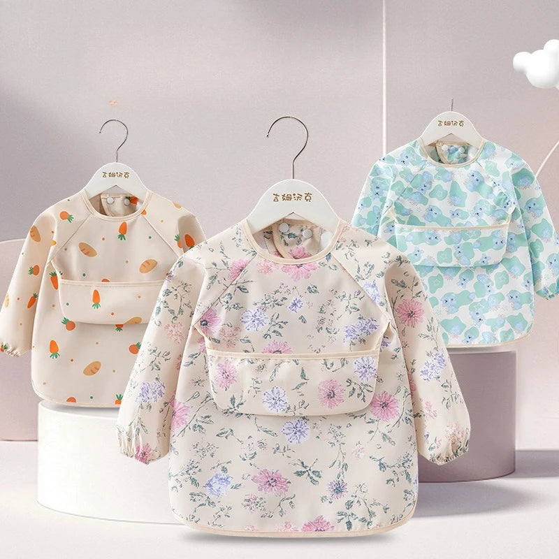 Waterproof Long Sleeve Baby Bib – Mess-Free Feeding Smock