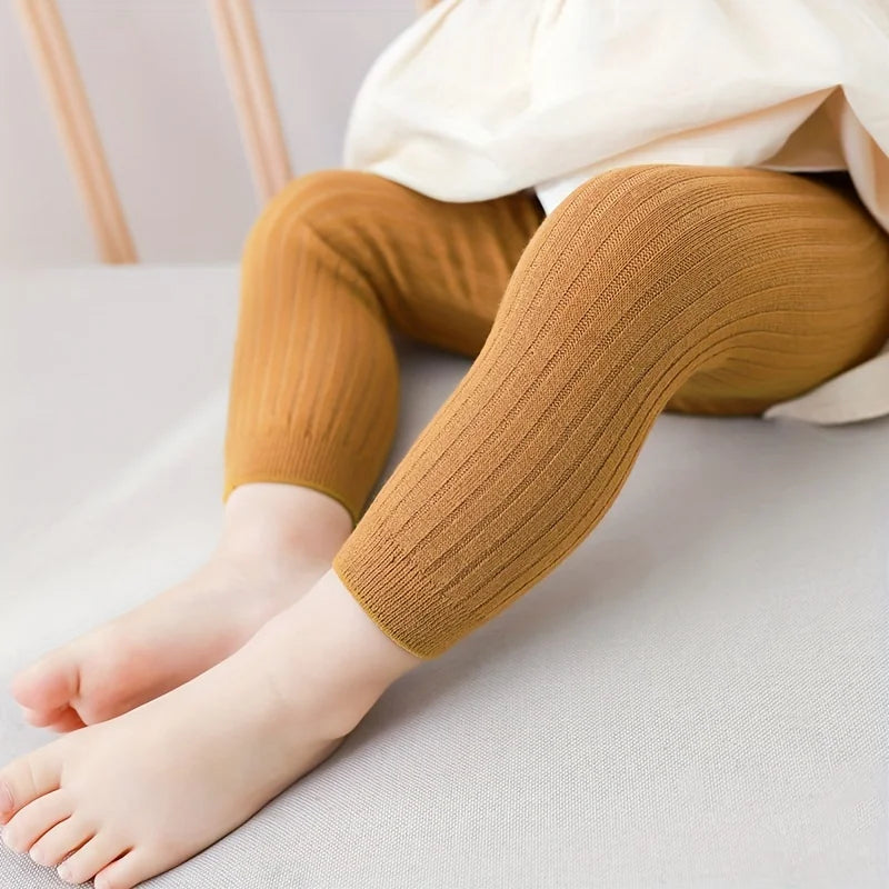 Baby Ribbed Tights – Warm Cotton Blend Toddler Leggings for Girls