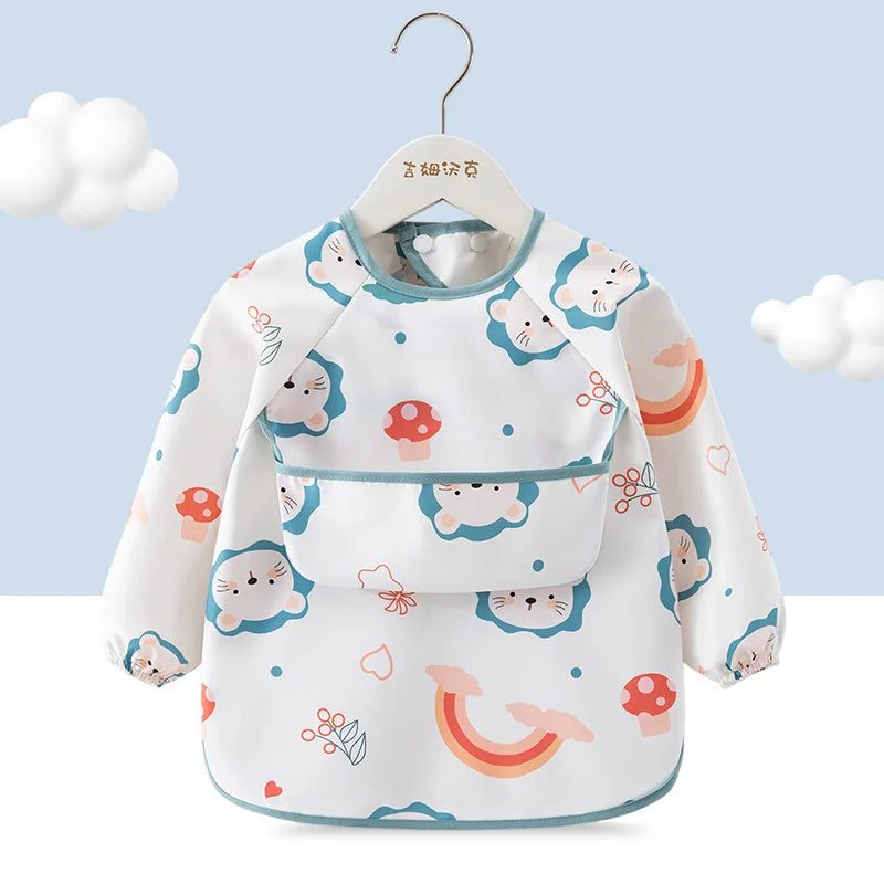 Waterproof Long Sleeve Baby Bib – Mess-Free Feeding Smock