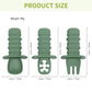 3-Piece Silicone Baby Spoon & Fork Feeding Set – Choking-Proof Self-Feeding Utensils