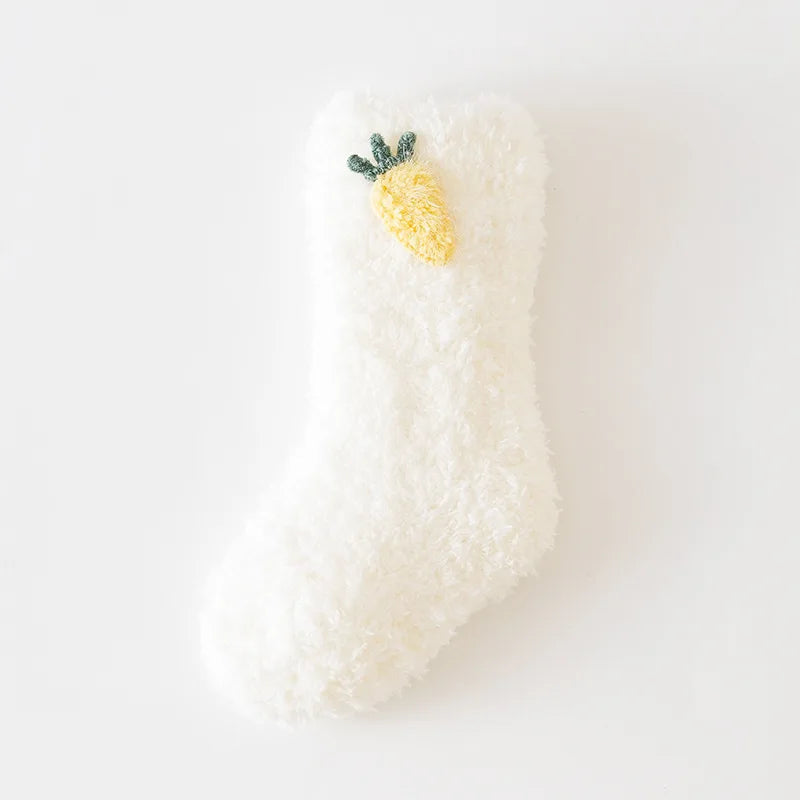 Thick Baby Plush Floor Socks – Warm Anti-Slip Winter Foot Warmers for Kids
