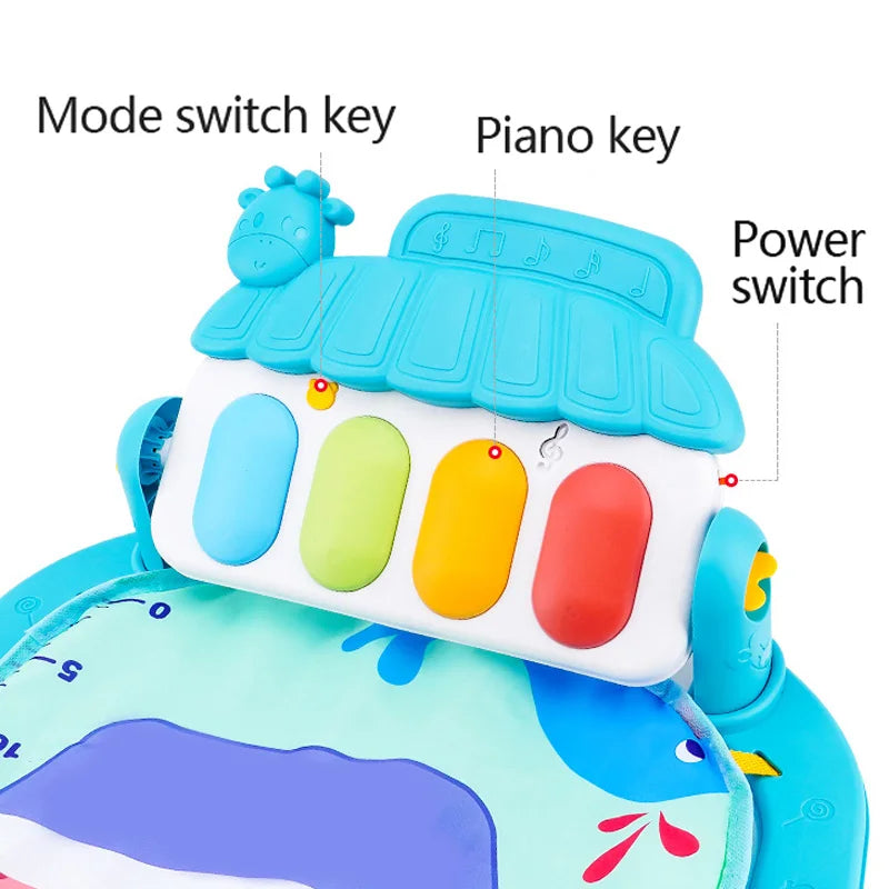 Baby Kick & Play Piano Gym Mat – Musical Activity Play Gym for Newborns & Toddlers