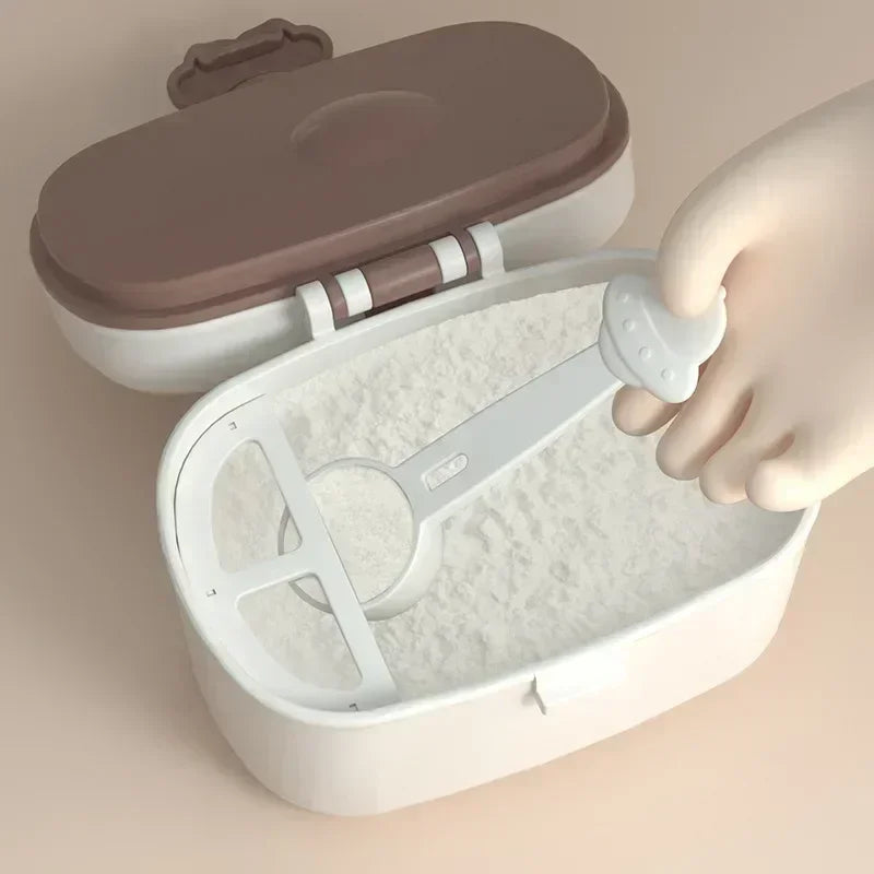 Portable Baby Milk Powder Container – Double Layer Formula & Snack Storage Box