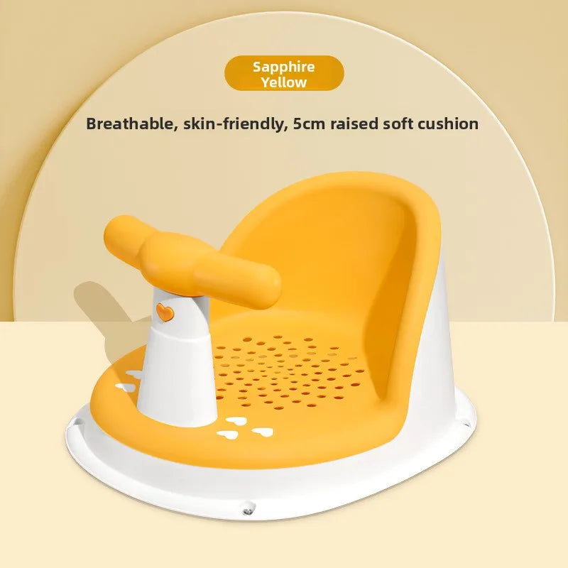 Baby Bath Support Seat – Soft Newborn Bathing Stool with Temperature-Sensitive Design