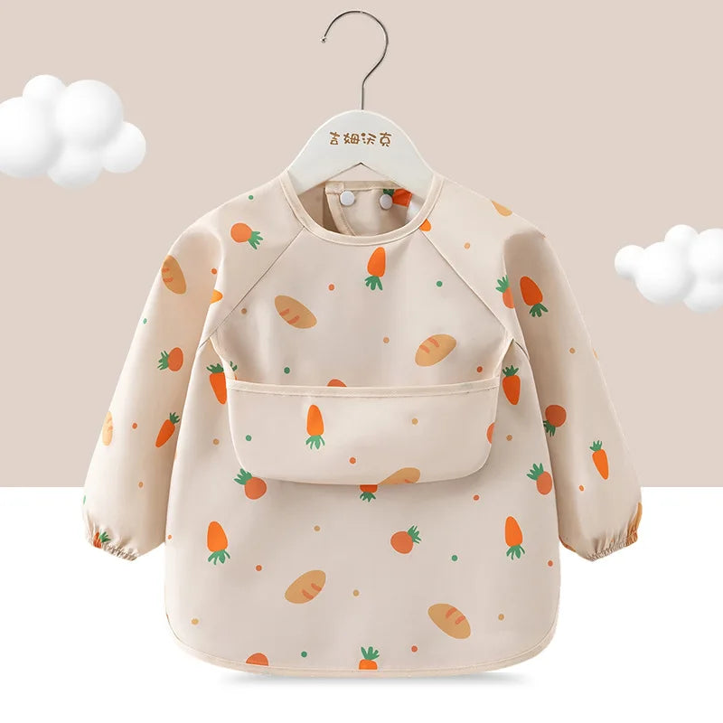 Waterproof Long Sleeve Baby Bib – Mess-Free Feeding Smock