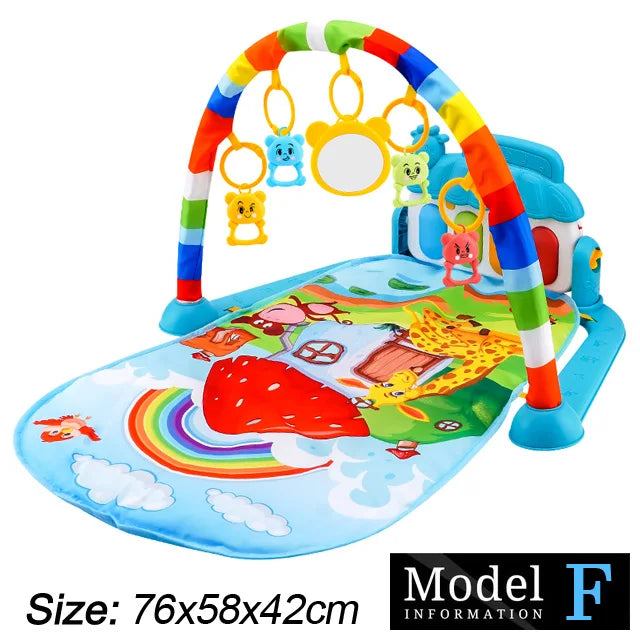 Baby Kick & Play Piano Gym Mat – Musical Activity Play Gym for Newborns & Toddlers
