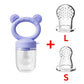 Silicone Baby Fruit Feeder & Freezer Tray Set – Self Feeding Pacifier for Fresh Food & Breastmilk Popsicles
