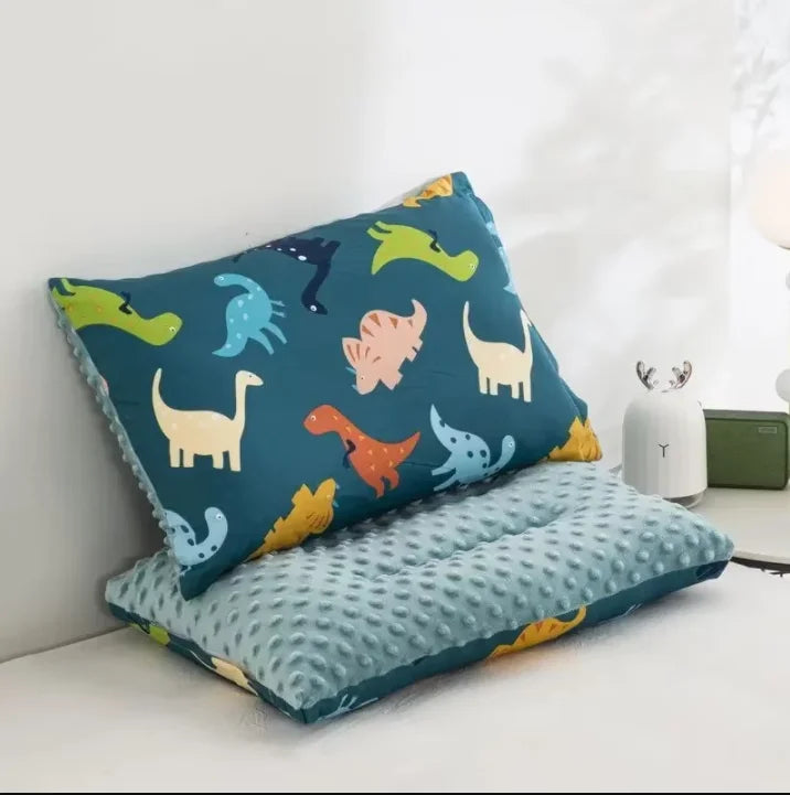 Cartoon Baby Pillow – Removable Washable Cotton Toddler Pillow with Zipper