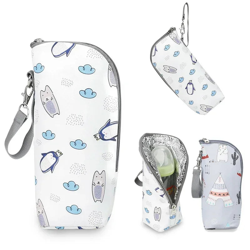 Portable Baby Bottle Insulation Bag – Waterproof Thermal Bottle Warmer Stroller Bag