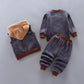 3-Piece Kids Winter Hooded Outfit Set – Warm Cartoon Jacket & Pants Set for Toddlers