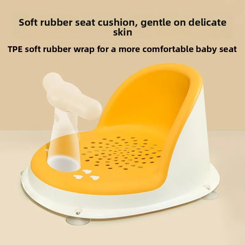 Baby Bath Support Seat – Soft Newborn Bathing Stool with Temperature-Sensitive Design