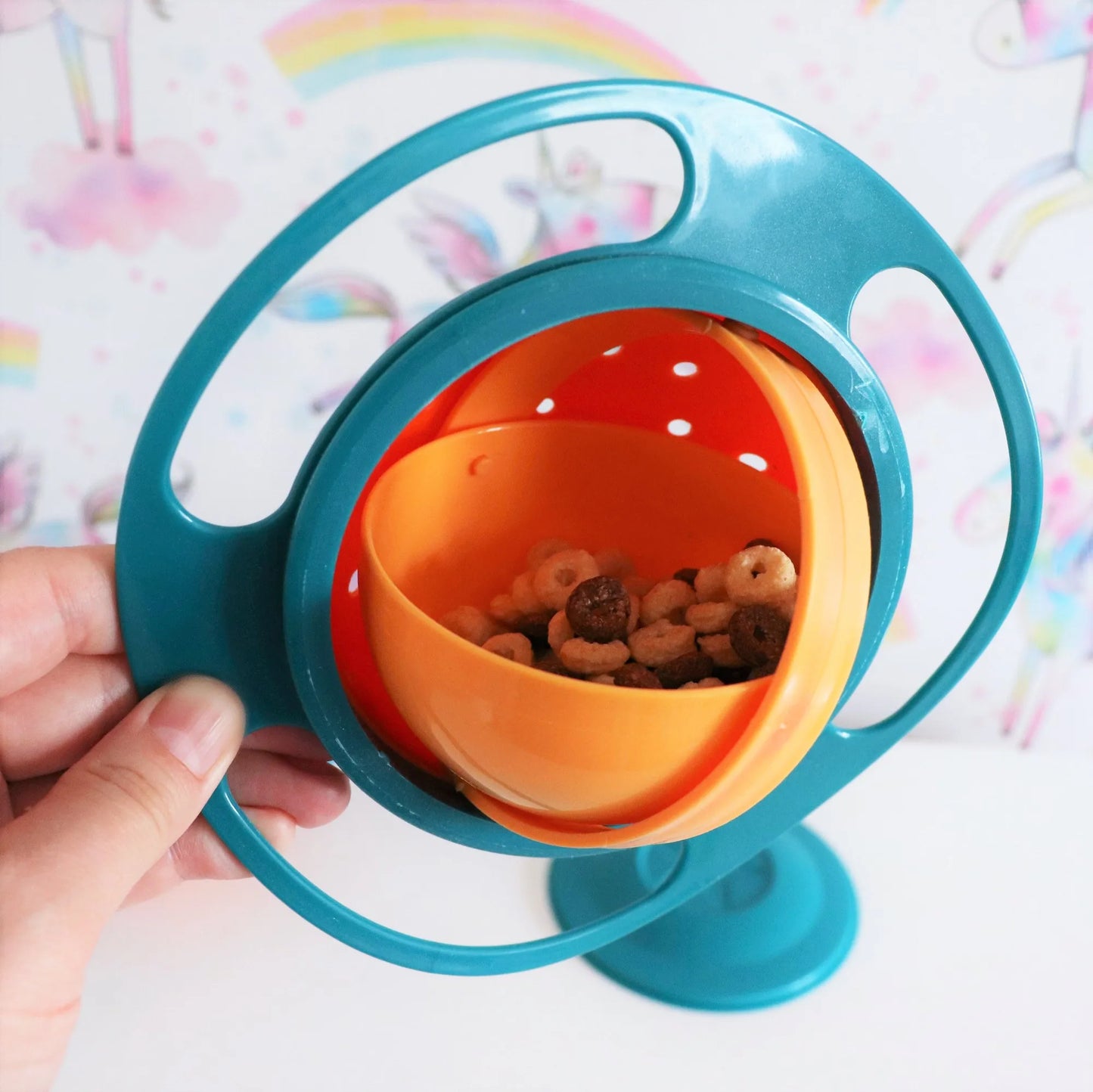 360° Rotating Baby Feeding Bowl – Spill-Resistant Training Bowl for Toddlers