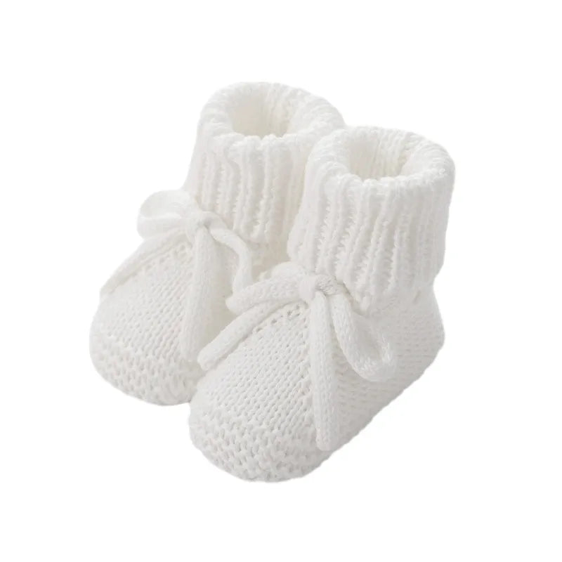 Adorable Baby Bow Knit Sock Shoes – Soft Cotton Crawling Shoes for 0–12 Months
