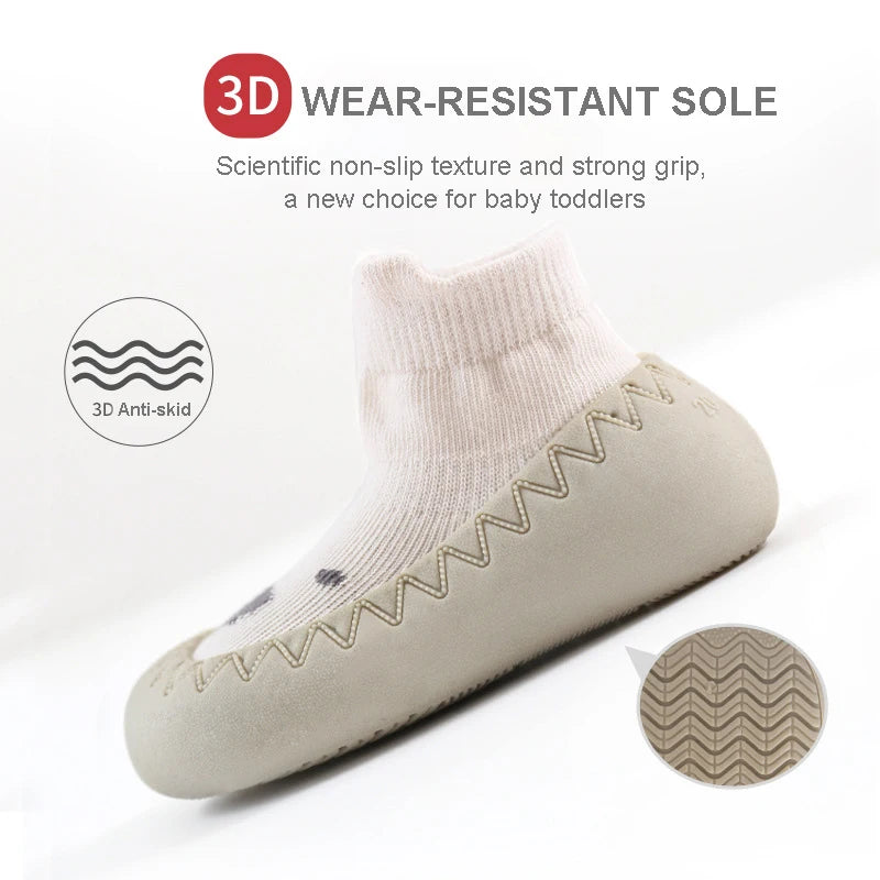 Soft Baby Floor Sock Shoes – Non-Slip Cartoon Crawling Shoes for Newborns & Toddlers