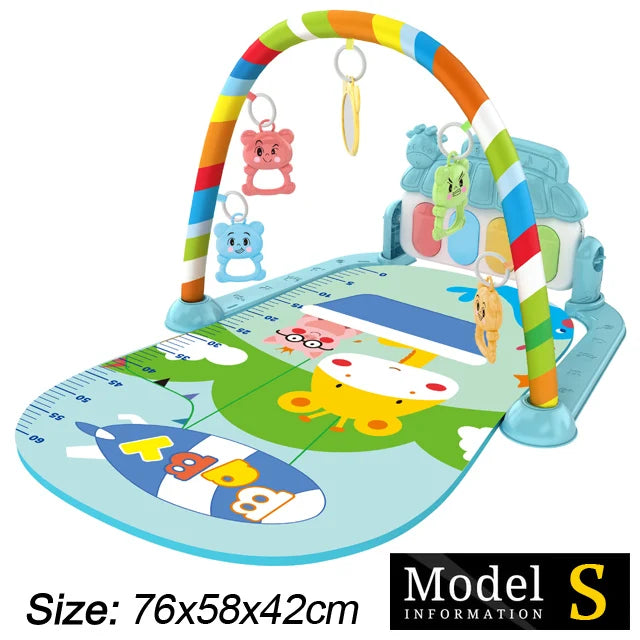Baby Kick & Play Piano Gym Mat – Musical Activity Play Gym for Newborns & Toddlers
