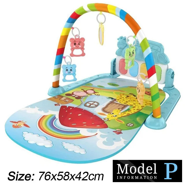 Baby Kick & Play Piano Gym Mat – Musical Activity Play Gym for Newborns & Toddlers